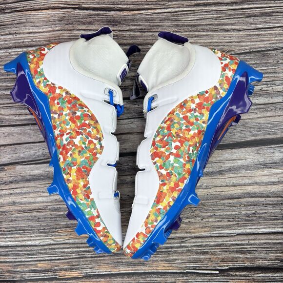 Size 10 Nike Lebron 4 Menace 3 Fruity Pebbles White Football Cleats FV8044-100 main image 7